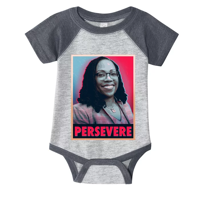 Ketanji Brown Jackson KBJ Persevere Vintage Poster Infant Baby Jersey Bodysuit