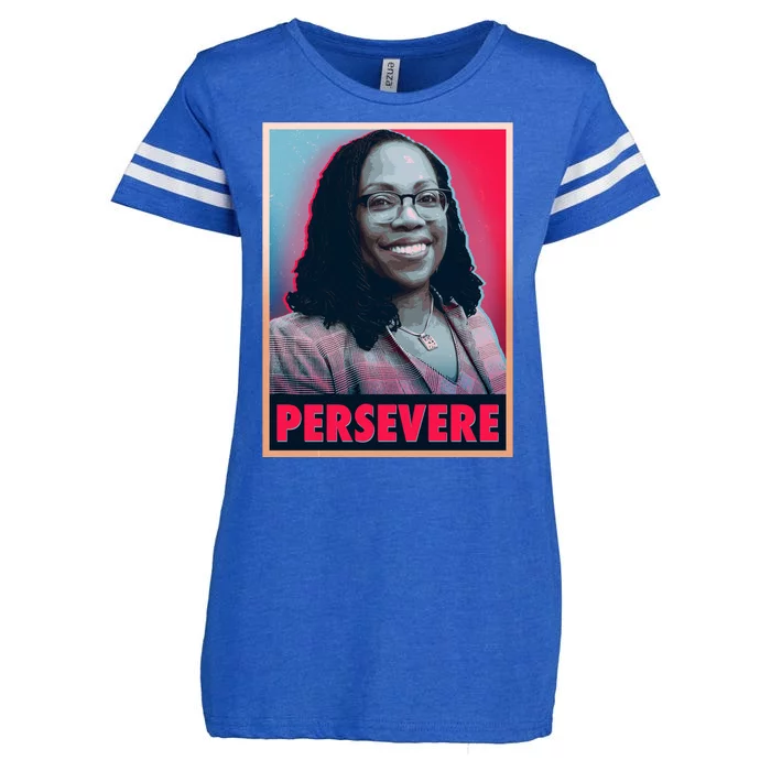 Ketanji Brown Jackson KBJ Persevere Vintage Poster Enza Ladies Jersey Football T-Shirt