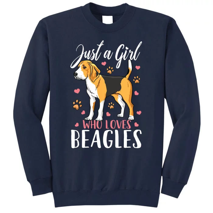 Kids Beagle Just A Who Loves Beagles Gift Tall Sweatshirt