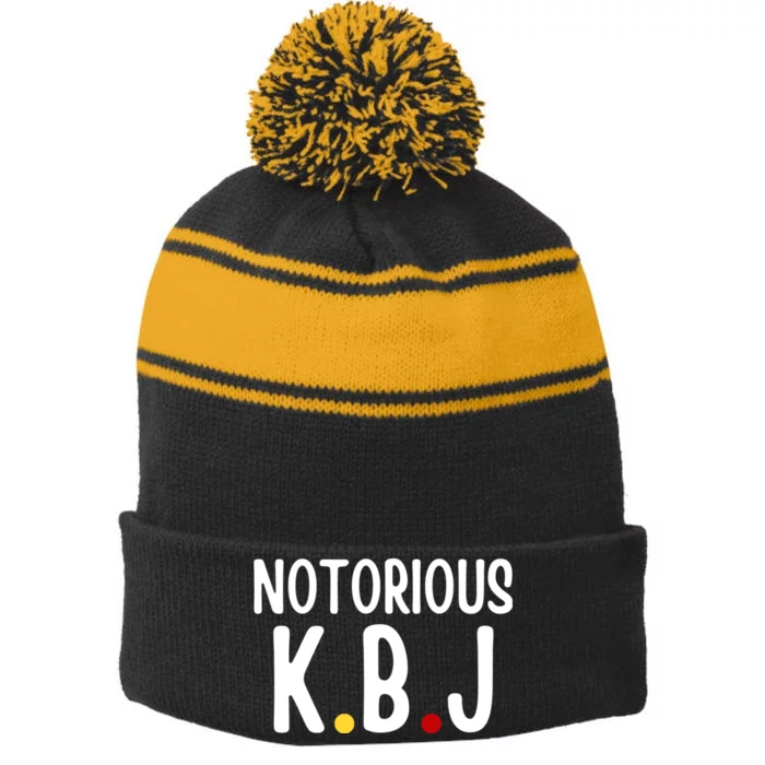 Ketanji Brown Jackson Notorious KBJ Stripe Pom Pom Beanie