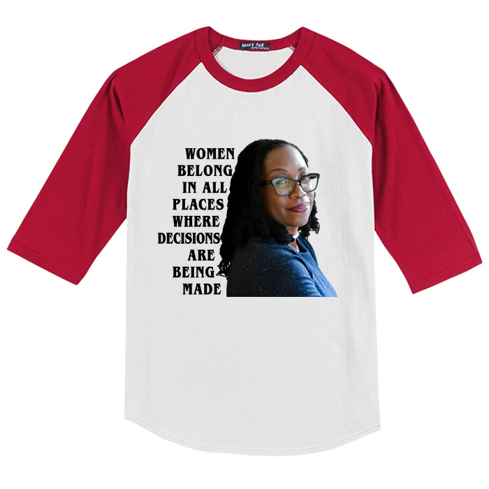 Ketanji Brown Jackson Women Quote Kids Colorblock Raglan Jersey