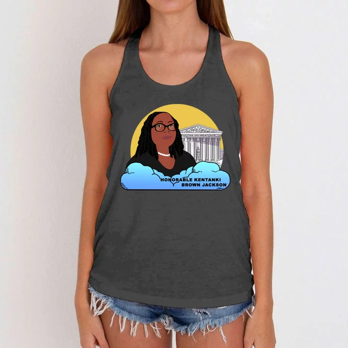 Ketanji Brown Jackson Black History African Woman Judge Law Women's Knotted Racerback Tank