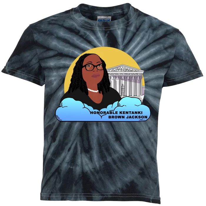 Ketanji Brown Jackson Black History African Woman Judge Law Kids Tie-Dye T-Shirt