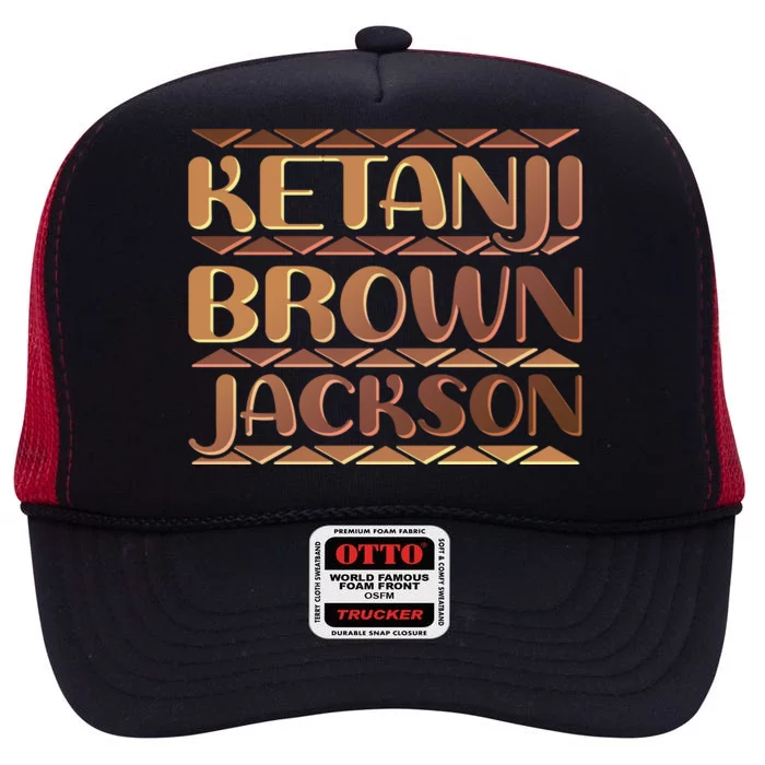 Ketanji Brown Jackson Melanin Colors Supreme Court Justice High Crown Mesh Trucker Hat