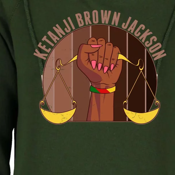 Ketanji Brown Jackson Supreme Court Justice Womens Funnel Neck Pullover Hood