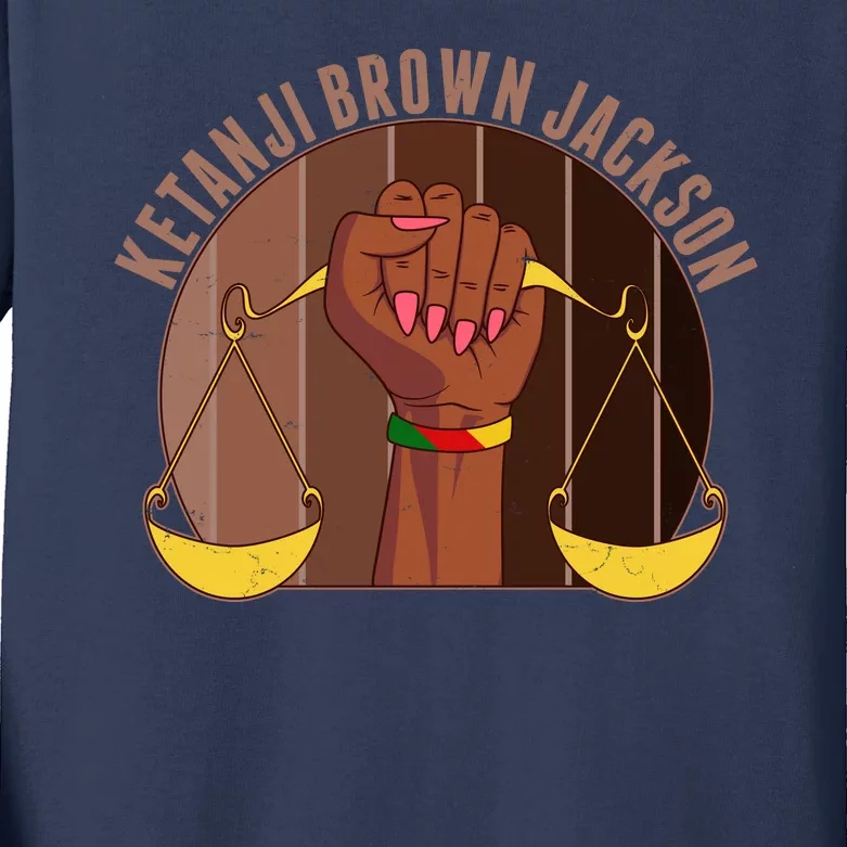 Ketanji Brown Jackson Supreme Court Justice Kids Long Sleeve Shirt