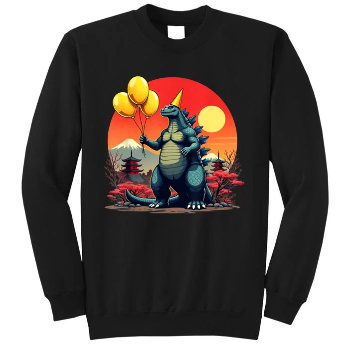 Kaiju Birthday Japan Monster Movie Bday Party Decorations Tall Sweatshirt