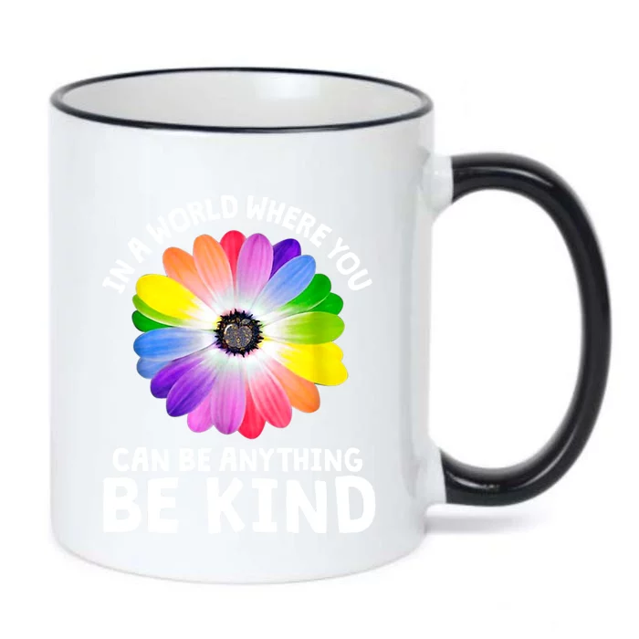 Kindness Be Kind Flower Cool Gift Black Color Changing Mug