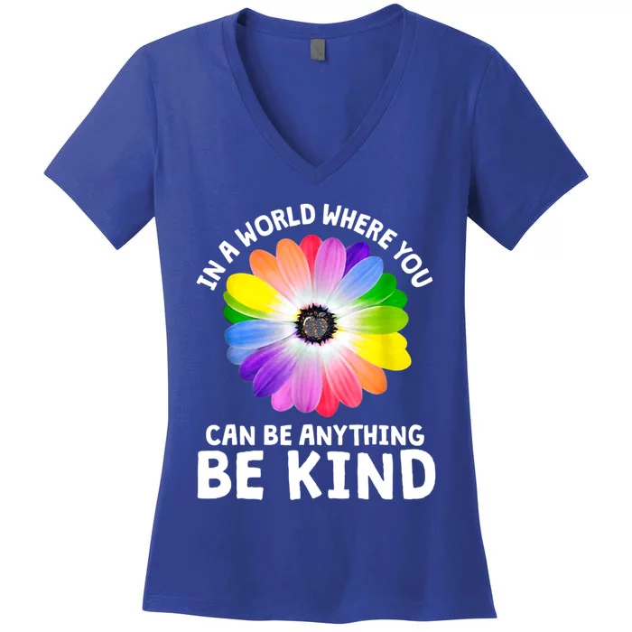 Kindness Be Kind Flower Cool Gift Women's V-Neck T-Shirt