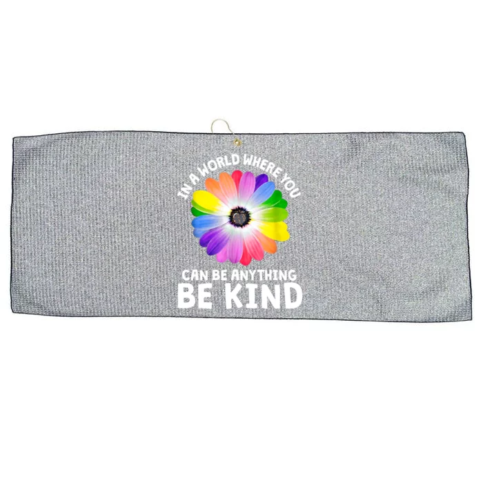 Kindness Be Kind Flower Cool Gift Large Microfiber Waffle Golf Towel