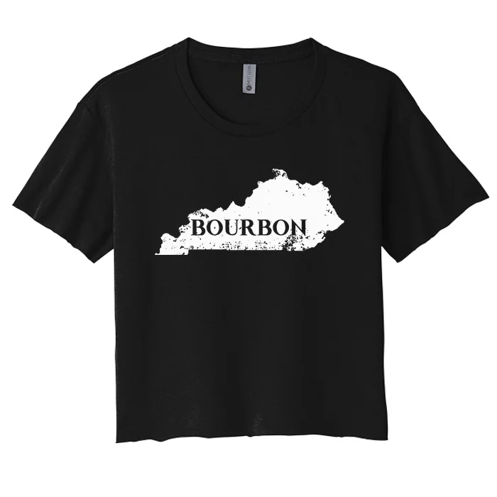 Kentucky Bourbon Ky State Home Smooth Drink Women's Crop Top Tee