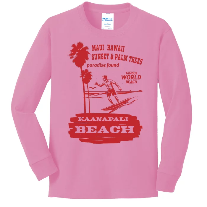 Kaanapali Beach Kids Long Sleeve Shirt