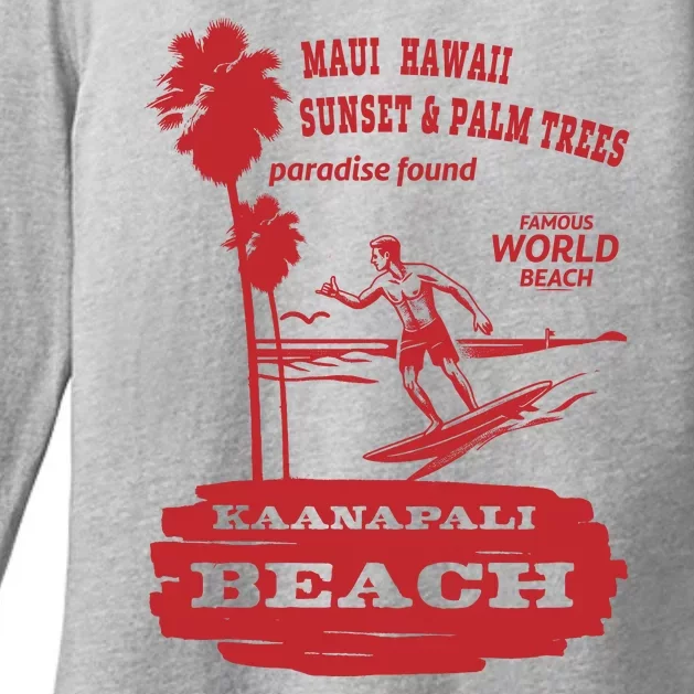 Kaanapali Beach Womens CVC Long Sleeve Shirt