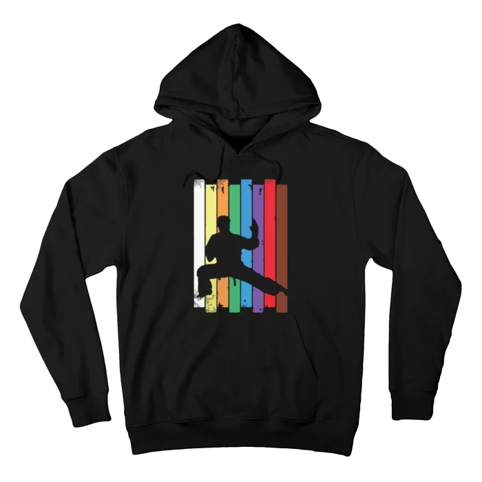 Karate Belt Karate Silhouette Martial Arts Hoodie