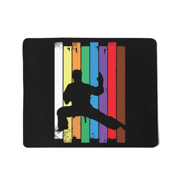 Karate Belt Karate Silhouette Martial Arts Mousepad