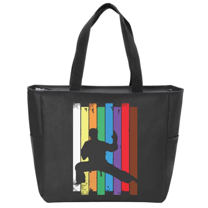 Karate Belt Karate Silhouette Martial Arts Zip Tote Bag