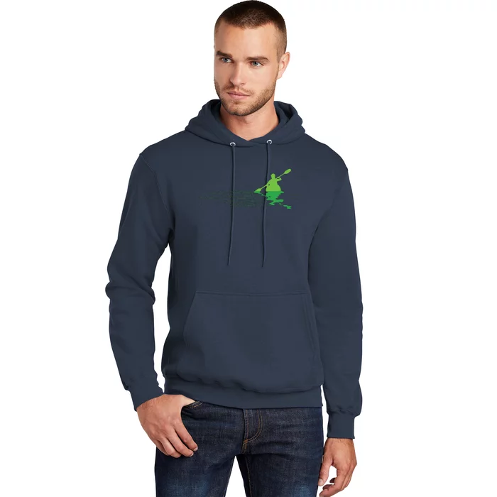 Kayak Boat Kayaking Paddling Graphic Kayaker Silhouette Hoodie