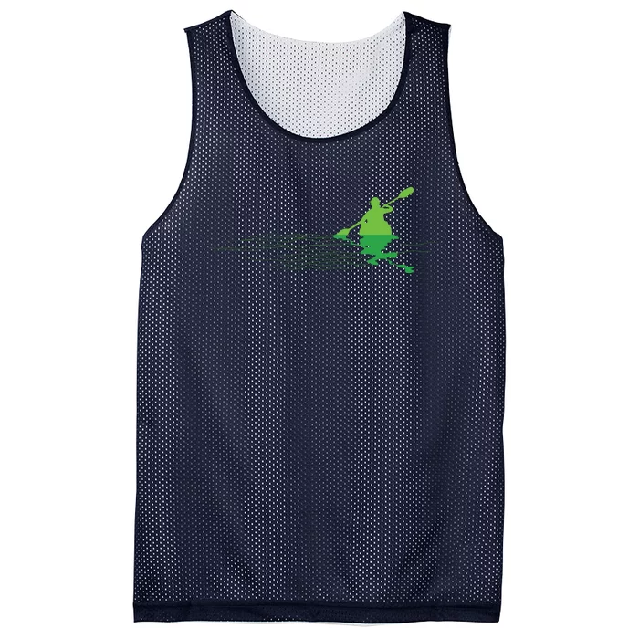 Kayak Boat Kayaking Paddling Graphic Kayaker Silhouette Mesh Reversible Basketball Jersey Tank