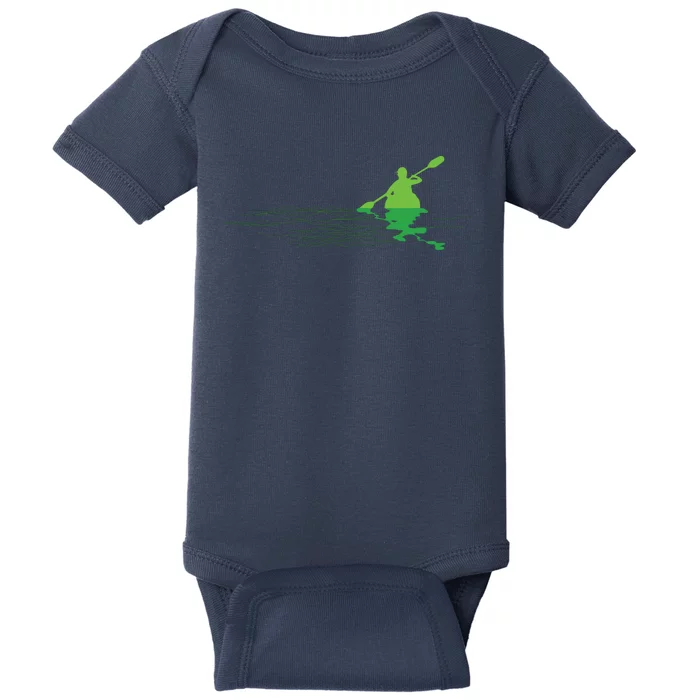 Kayak Boat Kayaking Paddling Graphic Kayaker Silhouette Baby Bodysuit