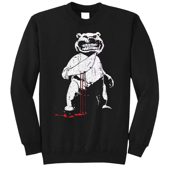 Killer Bear Lazy Halloween Costume Creepy Scary Horror Tall Sweatshirt