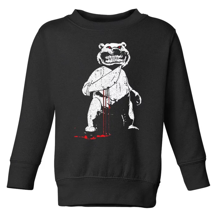 Killer Bear Lazy Halloween Costume Creepy Scary Horror Toddler Sweatshirt