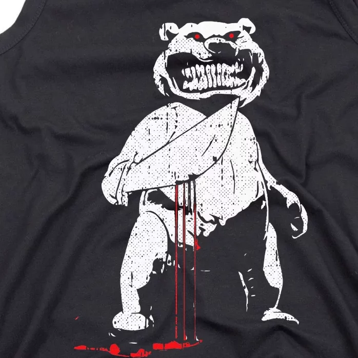 Killer Bear Lazy Halloween Costume Creepy Scary Horror Tank Top