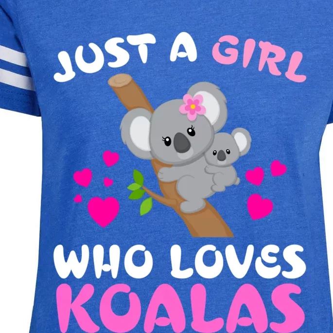 Koala Bear Lovers Just A Girl Who Loves Koalas Cool Gift Enza Ladies Jersey Football T-Shirt