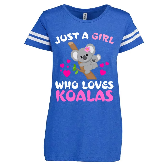 Koala Bear Lovers Just A Girl Who Loves Koalas Cool Gift Enza Ladies Jersey Football T-Shirt