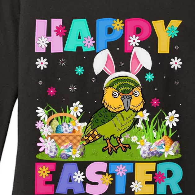 Kakapo Bird Lover Happy Easter Bunny Kakapo Easter Sunday Gift Womens CVC Long Sleeve Shirt