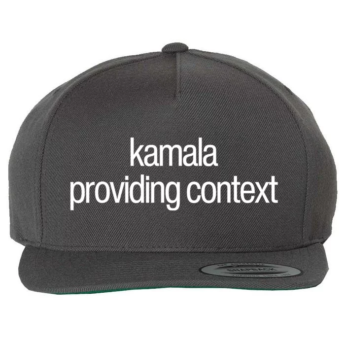 Kamala Brat Lime Green Providing Context Election 2024 Apparel Wool Snapback Cap