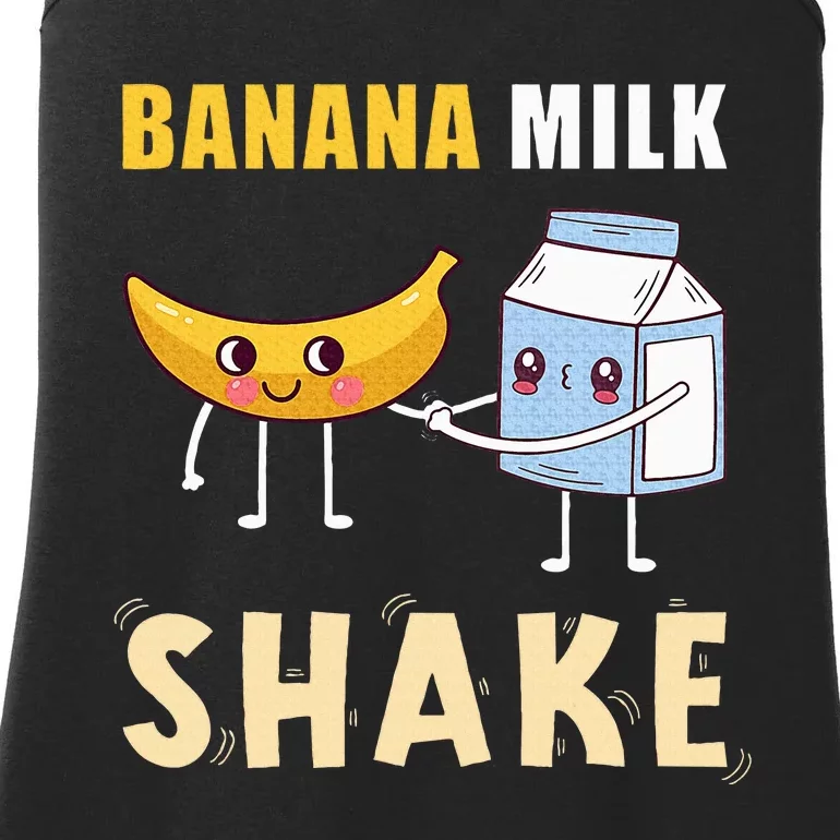 Kawaii Banana Milkshake Funny Banana Milk Shake Ladies Essential Tank