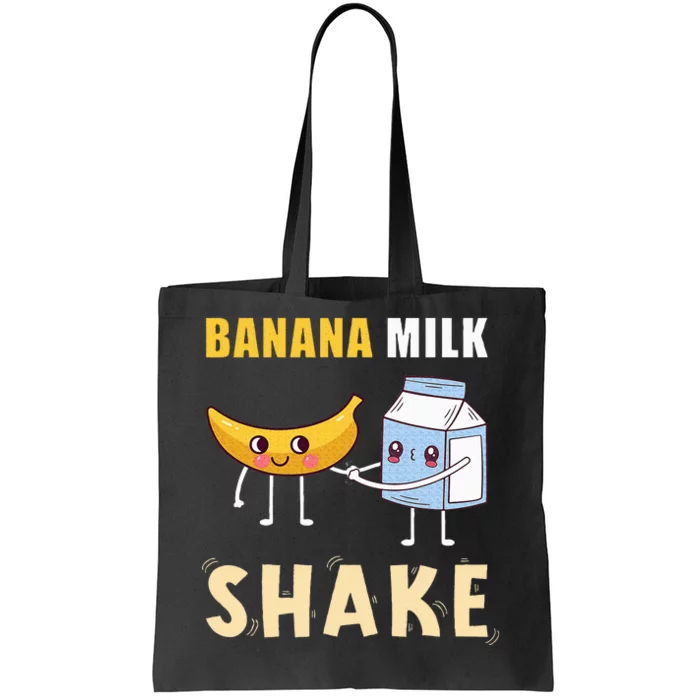 Kawaii Banana Milkshake Funny Banana Milk Shake Tote Bag