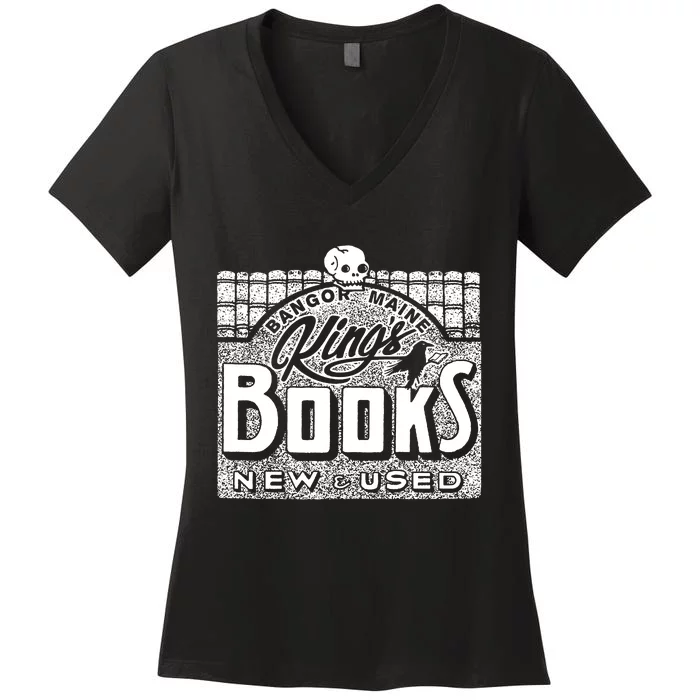 King Bookstore Maine Women's V-Neck T-Shirt