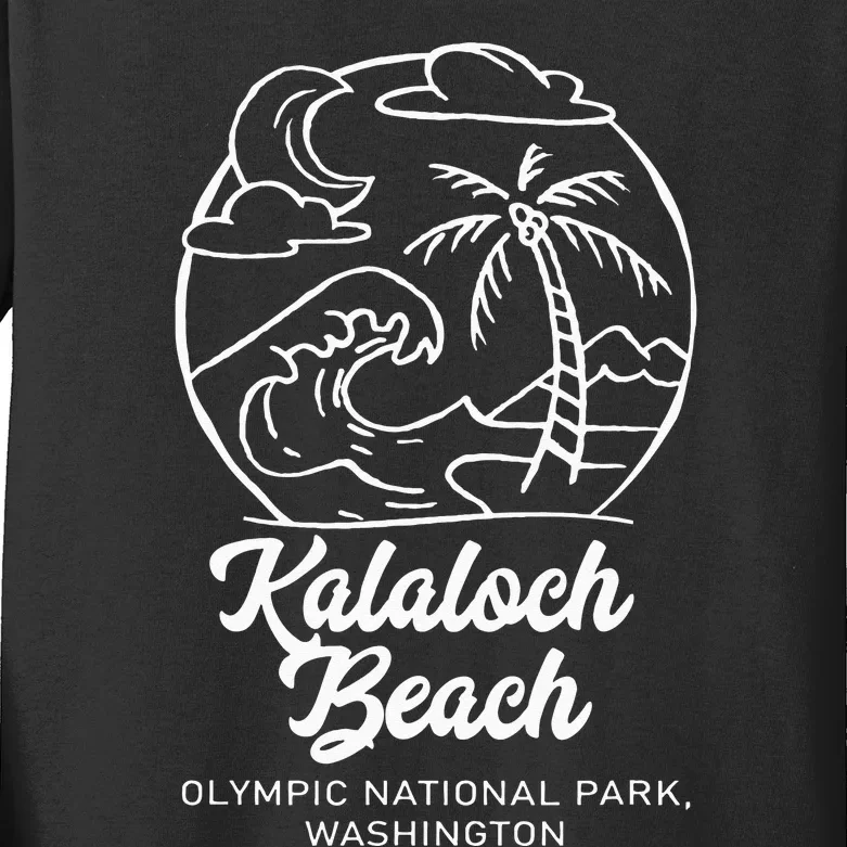 Kalaloch Beach Olympic National Park Washington Vacation Kids Long Sleeve Shirt