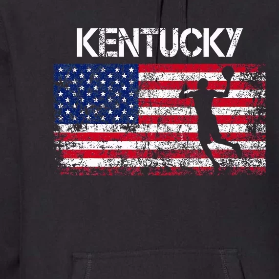 Kentucky Basketball Players American Flag Premium Hoodie