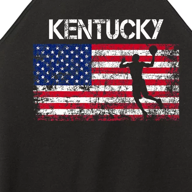 Kentucky Basketball Players American Flag Women’s Perfect Tri Rocker Tank