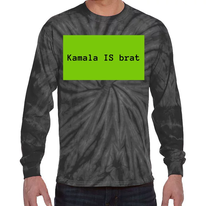 Kamala Brat President Meme Gen Z Funny Adult Tie-Dye Long Sleeve Shirt