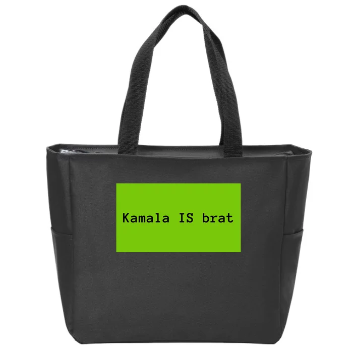 Kamala Brat President Meme Gen Z Funny Adult Zip Tote Bag