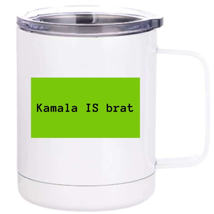 Kamala Brat President Meme Gen Z Funny Adult Front & Back 12oz Stainless Steel Tumbler Cup