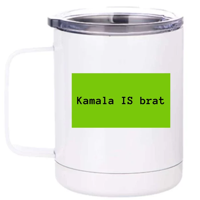 Kamala Brat President Meme Gen Z Funny Adult Front & Back 12oz Stainless Steel Tumbler Cup