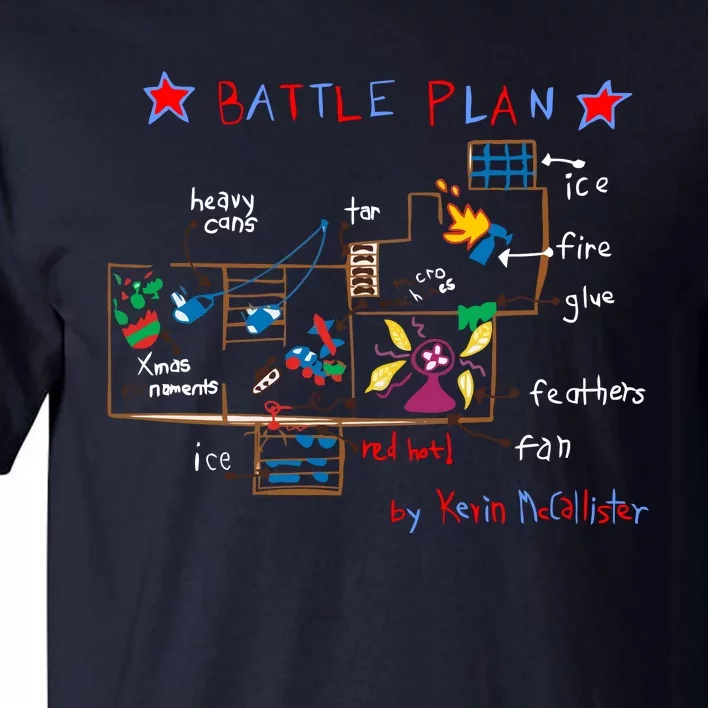 Kevin's Battle Plan When Home Alone Tall T-Shirt