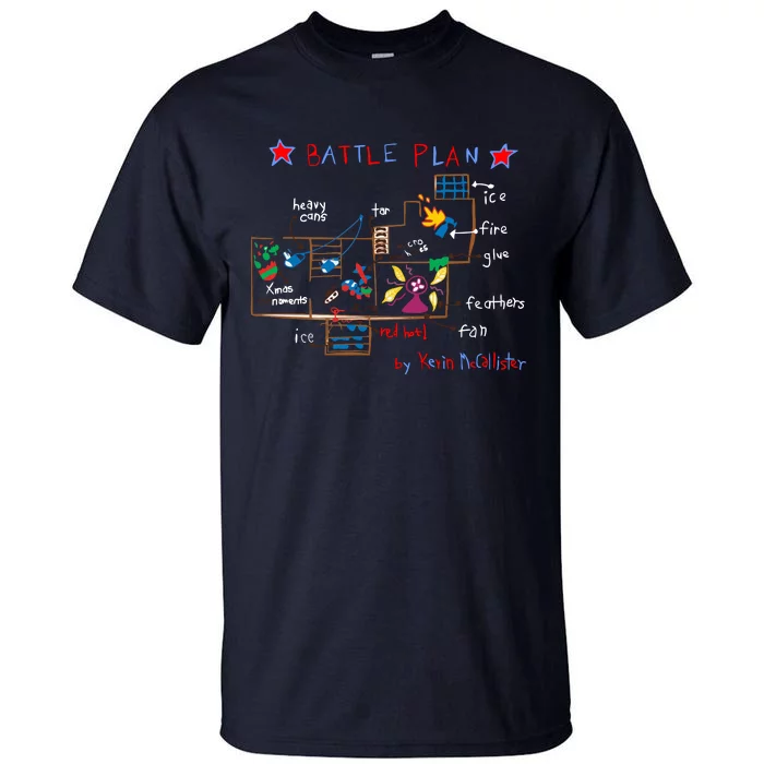 Kevin's Battle Plan When Home Alone Tall T-Shirt