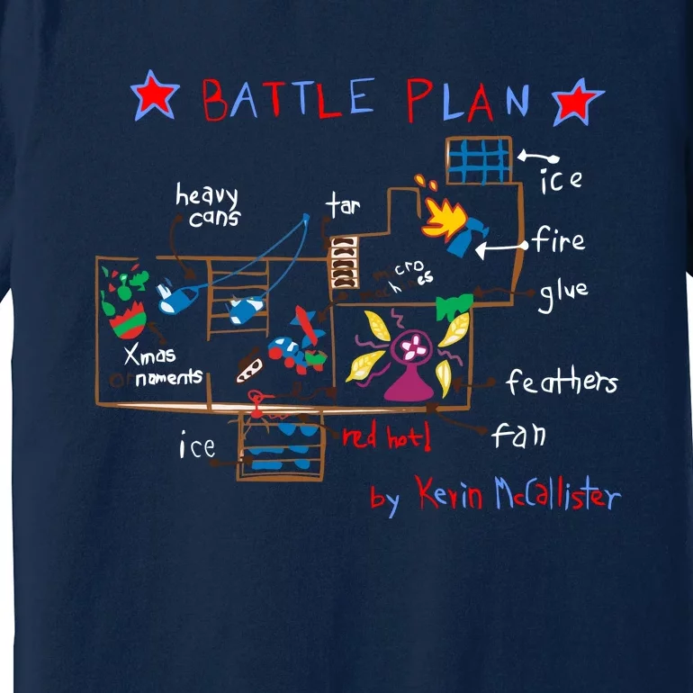 Kevin's Battle Plan When Home Alone Premium T-Shirt