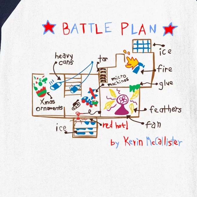 Kevin's Battle Plan When Home Alone Baseball Sleeve Shirt