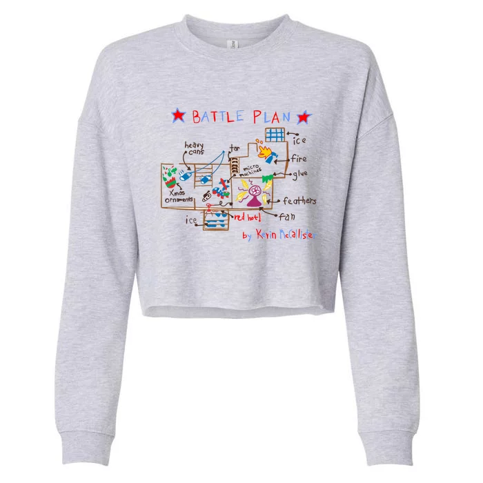 Kevin's Battle Plan When Home Alone Cropped Pullover Crew