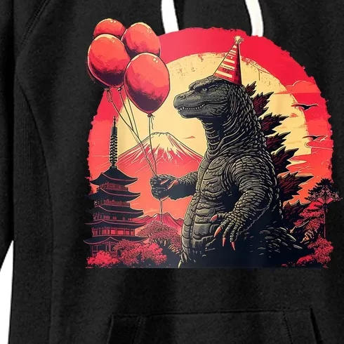 Kaiju Birthday Party Japan Monster Dinosaur Women's Fleece Hoodie