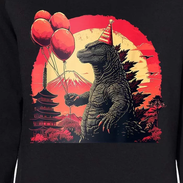 Kaiju Birthday Party Japan Monster Dinosaur Womens California Wash Sweatshirt