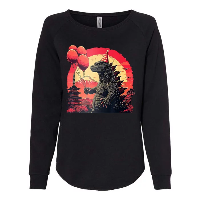 Kaiju Birthday Party Japan Monster Dinosaur Womens California Wash Sweatshirt