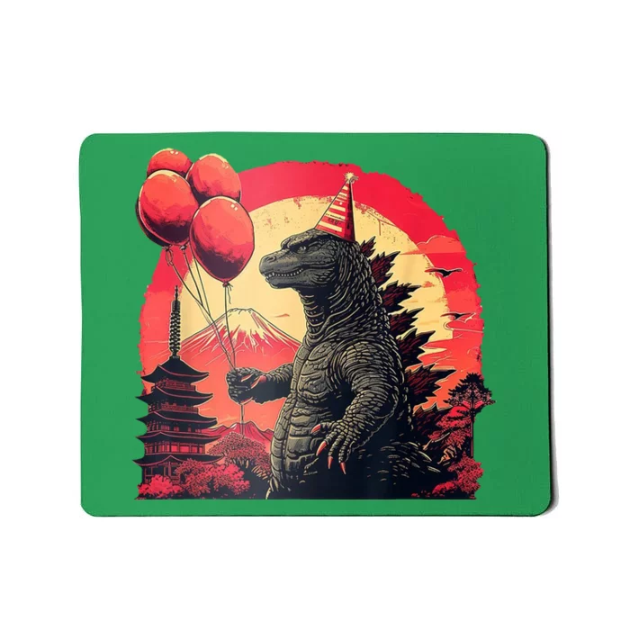 Kaiju Birthday Party Japan Monster Dinosaur Mousepad