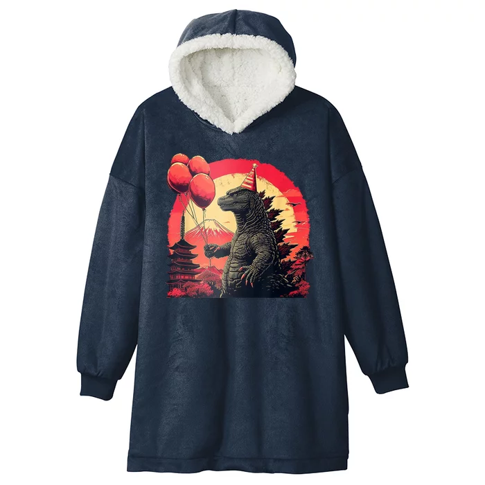 Kaiju Birthday Party Japan Monster Dinosaur Hooded Wearable Blanket